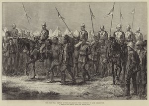 A Guerra Zulu, o retorno dos embaixadores de Cetewayo a Lord Chelmsford