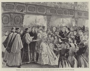 Casamento do Sr. Asquith, Secretário do Interior, à Srta. Margot Tennant, em St George&39;s, Hanover Square de Melton Prior
