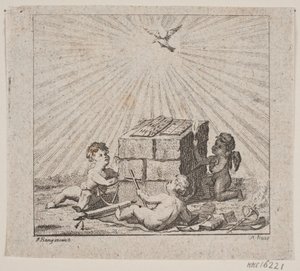 Dinamarquês:  Vignet til N. E. Balle "Theses Theologica" de Meno Haas