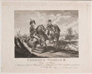 Frederik Wilhelm II da Prússia e Marechal de Campo Möllendorf