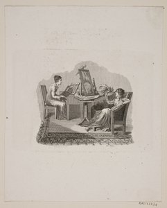 Cena com duas mulheres