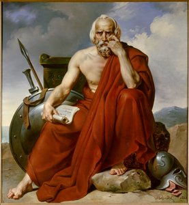 Retrato de Lycurgue (Lykourgos), legislador de Esparta. Pintura de Merry Joseph Blondel (1781-1853)
