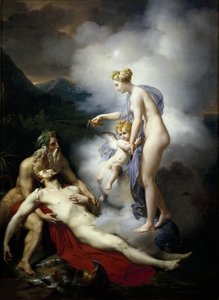 Vênus derramando um bálsamo sobre a ferida de Enéias, c. 1805-1810. de Merry Joseph Blondel