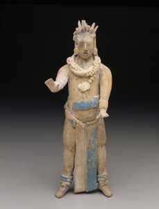 Estatueta: Standing Man, Late Classic Period, 650-900 AD (cerâmica e tinta)