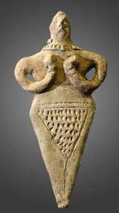 Figurino de uma mulher nua, Mesopotâmia, c.2000-1800 a.C. (barro)