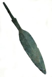 Mesopotâmia: colossal lança inscrita no nome de "Lugal, Rei de Kish". Dinastia Arcaica. 2600 AC. Do site do Tello. Sol 0,13x0,85 m Paris, musee du Louvre