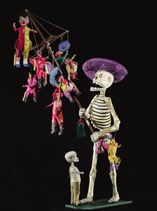 Dia dos Mortos: Vendedor de Brinquedo, de Oaxaca (papel machê) de Mexican School