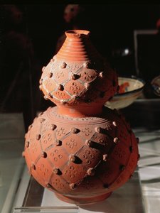 Vaso em forma de cabaça (cerâmica) de Mexican School