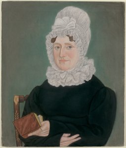 Retrato de uma mulher com um boné de renda de Micah Williams