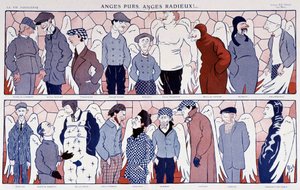 Cargas de aviadores famosos como anjos (galeria de retratos) - em "La Vie Parisienne" 11/12/1909.