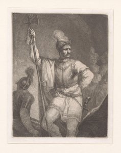 Soldado com alabarda e capacete
Catorze gravuras por Michał Płoński (título da série) de Michał Płoński