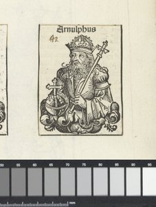 Arnulf da Caríntia, de &39;Liber Chronicarum&39; de Hartmann Skull, Nuremberg de Michael (workshop of) Wolgemut or Wolgemuth