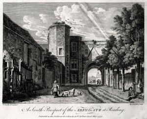 Uma perspectiva sul do Abby-Gate em Reading, Berkshire, 1775 de Michael Angelo Rooker