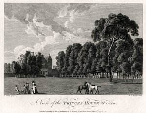 Uma vista da Casa dos Príncipes em Kew, 1776