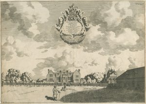 Bentley Hall: gravura em placa de cobre, nd [1653 - 1686] de Michael Burghers