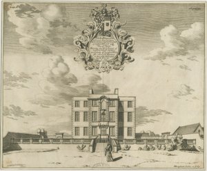 Elmhurst Hall: gravura em placa de cobre, nd [1653-1686] de Michael Burghers