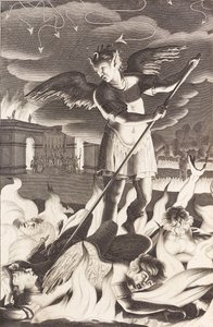 Ilustração para John Miltons Paradise Lost, 1688. de Michael Burghers