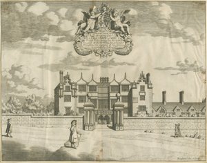 Keele Hall: gravura em placa de cobre, nd [1653-1686] de Michael Burghers