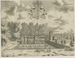Okeover Hall: gravura, nº [1653 - 1686] de Michael Burghers