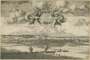Stafford - East North East Prospect: gravura, nd [1686] (imprimir) de Michael Burghers