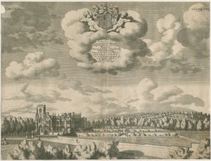 Trentham Hall: gravura, nd [1686] de Michael Burghers