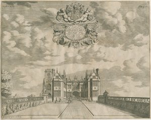 Trentham Hall: gravura, nd [1686] de Michael Burghers
