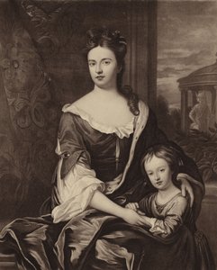 Rainha Anne e seu filho William Duke de Gloucester