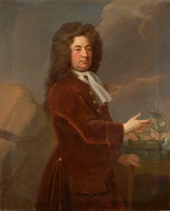 Contra-almirante Sir William Whetstone (d.1711), finais do século XVII a inícios do século XVIII (óleo sobre tela) de Michael Dahl