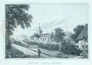 Niton Church, Isle of Wight, do livro de recortes de Michael Faraday (gravação)