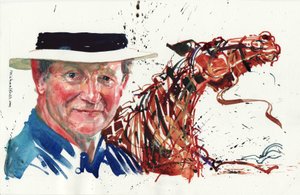 Michael Morpurgo (aguarela) de Michael Frith