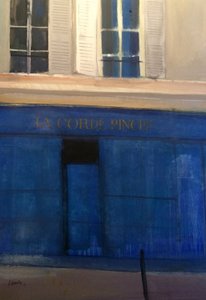 La Corde Pincée, 2015 (aguarela sobre papel) de Michael G. Clark