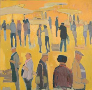 Dia de mercado, 2017 (óleo sobre linho) de Michael G. Clark