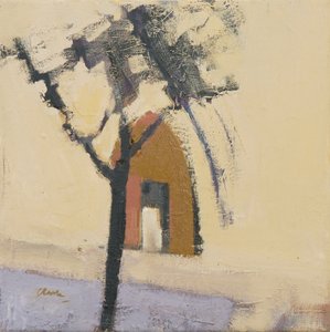 Igreja de Puymirol, 2017 (óleo sobre linho) de Michael G. Clark