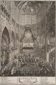 A Coroação de Maria Teresa no Castelo de Praga, 1743. de Michael Heinrich Rentz