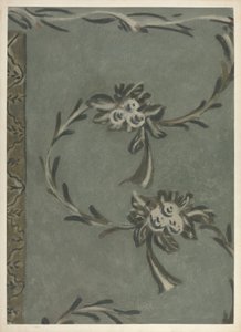 Muro decorado à mão livre, c. 1940.