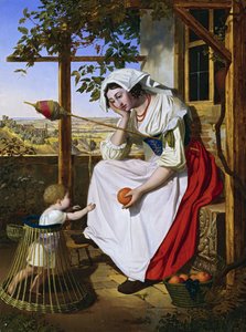 Mulher italiana com criança