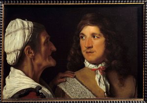 O jovem e a entremeteuse Pintura de Michael Sweert (Michiel Sweert