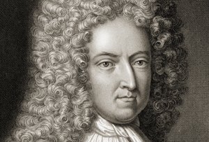 Daniel Defoe 1660-1731 Detalhe, início do século XVIII de Michael Vandergucht