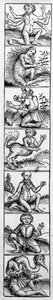 Monstros do &39;Nuremberg Chronicle&39; de Hartmann Schedel, publicado em 1493