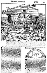 Página do livro The Nuremberg Chronicle, de Hartmann Schedel, 1493.