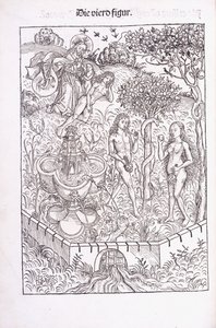 Adão e Eva no Jardim do Éden, 1491 de Michael Wolgemuth