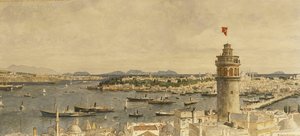 Uma vista de Constantinopla de Marmarameer de Michael Zeno Diemer