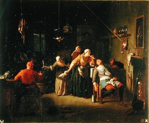Cena de taberna (óleo sobre tela)