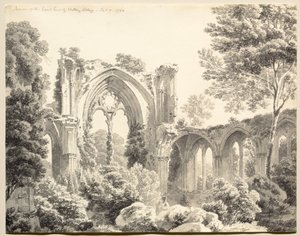 Dentro do East End da Abadia de Nettley, 1794. de Michel Angelo Rooker