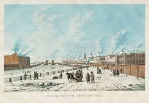 A Ponte Semyonovsky em São Petersburgo, 1813