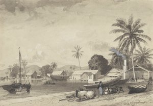 Cidade de Corbeaux, Porto de Espanha de Michel Jean Cazabon