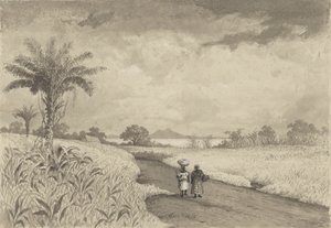 O caminho para o Lago Pitch de Michel Jean Cazabon