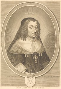 Ana da Áustria de Michel Lasne after Jean Nocret