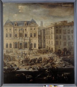Vista da Câmara Municipal (de Marselha) durante a praga de 1720
