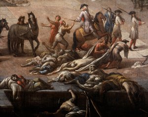 Vista da Câmara Municipal (de Marselha) durante a praga de 1720